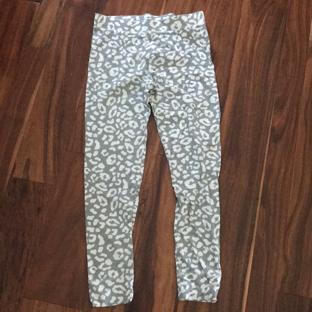 Pink brand grey and white leopard leggings